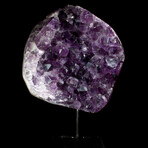 Natural Crystal Amethyst Geode + Iron Display Stand // Large // v.1
