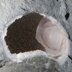 Hematite Phantom Calcite Crystal within a Basalt Geode // Ver. 1