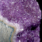 Natural Crystal Amethyst Geode + Iron Display Stand // Small // v.2