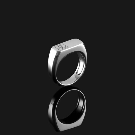 Signature Ring // 18K Solid White Gold (8.5)