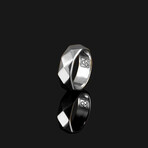 Geom Ring // 18K Solid White Gold (8.5)