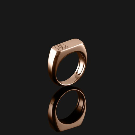 Signature Ring // 18K Solid Rose Gold Ring (8.5)