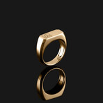 Signature Ring // 18K Solid Gold Ring (8.5)