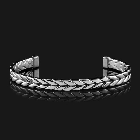 Woven Cuff // 18K Solid White Gold