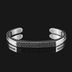 Bezel Cuff // 18K Solid White Gold