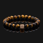 Essential Tiger Eye Bracelet // 18K Solid Rose Gold (X-Small)