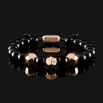 Geom Onyx Bracelet // 18K Solid Rose Gold (X-Small)