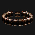 Royale Red Tiger Eye Bracelet // 18K Solid Rose Gold (X-Small)