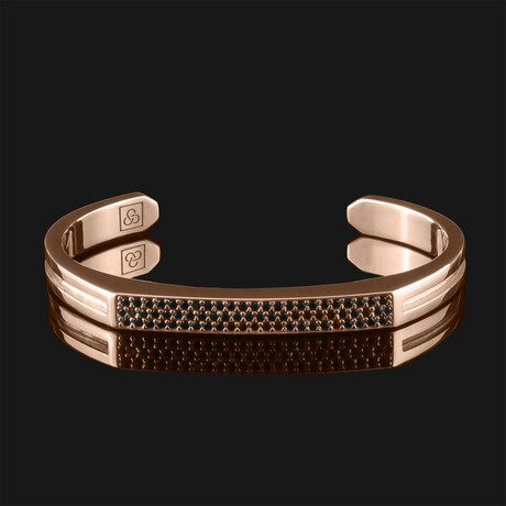Bezel Cuff // 18K Solid Rose Gold