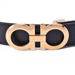 Salvatore Ferragamo // Smooth Cut-To-Fit Reversible Belt // Black + Brown