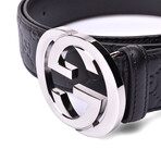 Gucci // Belt // Black + Silver (Max Length 34")