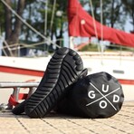 GUDO Flip Flops + Drybag // Pirate Black (Men's Size 7 // Women's Size 9)