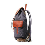 Rainier Leather Backpack // Gray