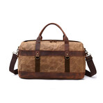 Presidential Leather Duffle Bag // Khaki