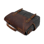 Bennett Leather Briefcase Bag // Gray