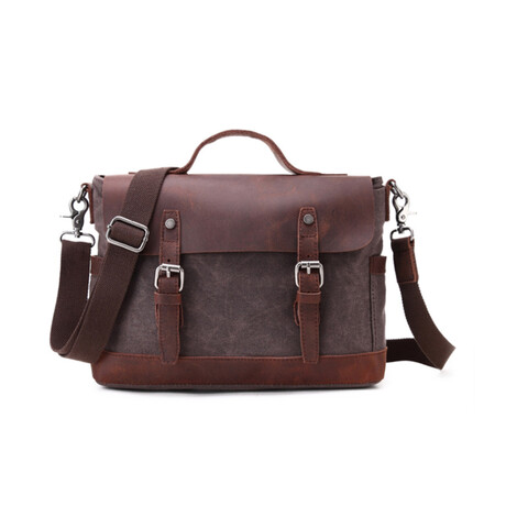 Reserve Leather Briefcase Bag // Coffee