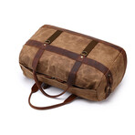 Presidential Leather Duffle Bag // Khaki
