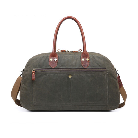 Ravine Leather Duffle Bag // Army Green