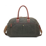 Ravine Leather Duffle Bag // Army Green