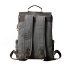 Santiago Leather Backpack // Dark Gray
