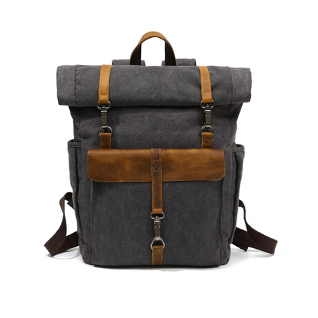 Camino Leather Backpack // Black