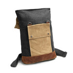 Spain Leather Backpack // Black