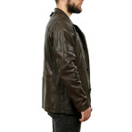Miles Leather Jacket // Brown (XL)