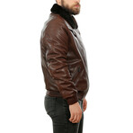 Jace Leather Jacket // Light Brown (S)