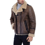 Theo Leather Jacket // Light Brown (M)