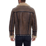 Theo Leather Jacket // Light Brown (M)