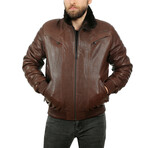 Jace Leather Jacket // Light Brown (S)
