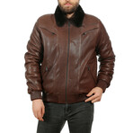 Jace Leather Jacket // Light Brown (S)