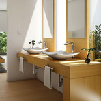 Bamboo // Single Handle Sink Faucet // Tall (Polished Chrome)