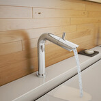 Bamboo // Single Handle Sink Faucet (Polished Chrome)
