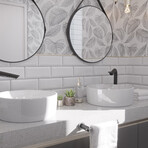 Bamboo // Single Handle Sink Faucet // Tall (Polished Chrome)