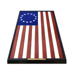 Betsy Ross Wooden American Flag (Horizontal)