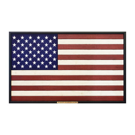50 Star Wooden American Flag (Horizontal)