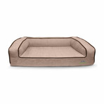 Crown Supreme Memory Foam Dog Bed // X-Large (Champagne Beige)