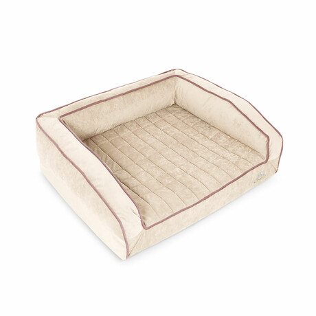 Crown Supreme Memory Foam Dog Bed // X-Large (Champagne Beige)
