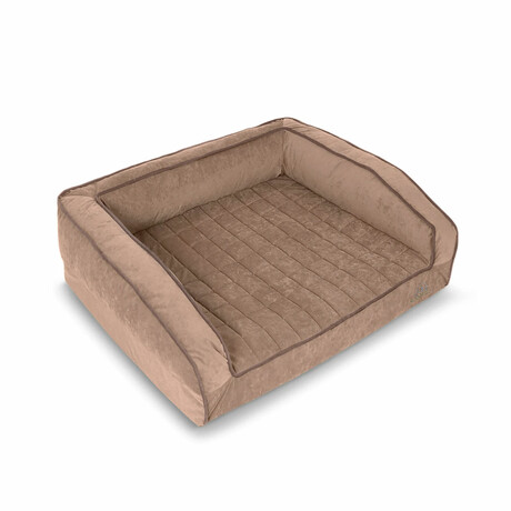 Crown Supreme Memory Foam Dog Bed // Super XL (Champagne Beige)