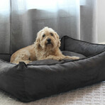 Oasis Plush Pillow Dog Bed // Small (Champagne Beige)