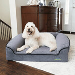 Romeo Advanced Orthopedic Bolster Dog Bed // Medium (Champagne Beige)