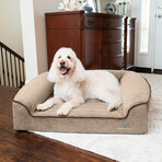Romeo Advanced Orthopedic Bolster Dog Bed // X-Large (Champagne Beige)