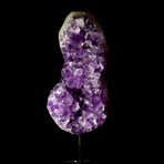 Natural Crystal Amethyst Geode + Iron Display Stand // Large // Ver. 2