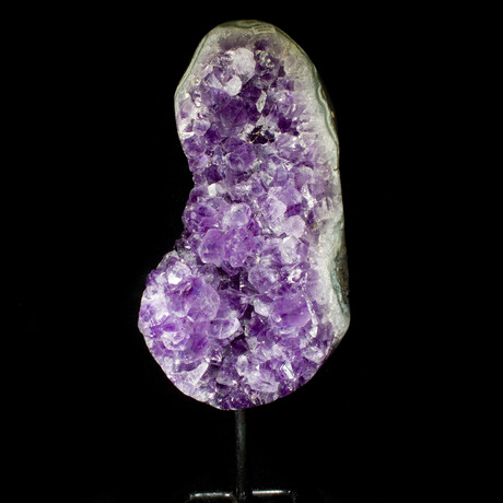 Natural Crystal Amethyst Geode + Iron Display Stand // Large // Ver. 2