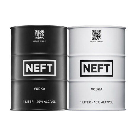 NEFT Vodka Double Barrel // Black + White // 1L Each