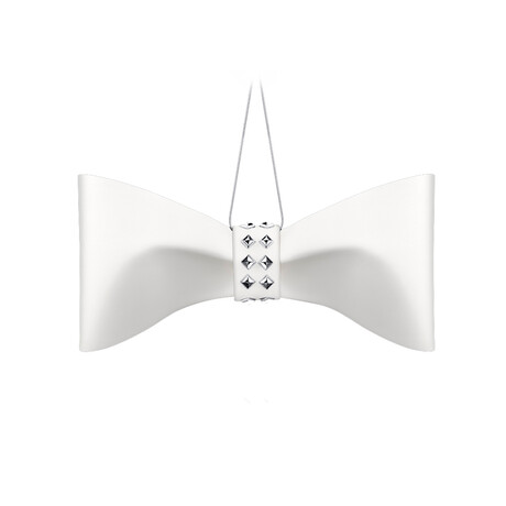 White Bow Luxe // White Studs