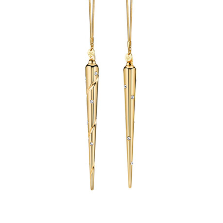 Icicle Diamante // Petite Luxe // 24k Gold // Set of 2