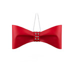 Red Bow Luxe // White Studs