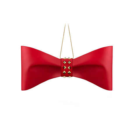 Red Bow Luxe // Gold Studs